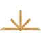 Ekena Millwork Kennewick Rough Sawn Timber Gable Bracket, Western Red Cedar, 108"W x 54"H x 2"D x 6"F, 12/12 Pitch GBW108X54X0206KEN00RWR - alternate 1